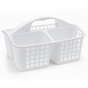 Home Mart Goods White Large Multipurpose Organizer Caddy - 12.6" x 9" x 7.5". - 1 of 2