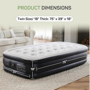IULULU Inflatable Mattress with Built-in Pump for Guests, Home and Travel, 660 lbs - 1 of 4