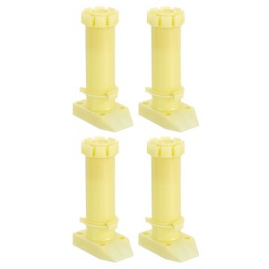 Unique Bargains Plastic Adjustable Thin Legs Furniture Leveling Feet for Bed Sofa 4 Pcs - 1 of 4