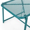 PAGED Iron Outdoor Side Table,18 inch Modern Patio End Tables for Backyard,Pool, Indoor Companion,Durable and Rustproof,Rectangle - 4 of 4