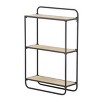 INFURNIC Decorative Wall Shelf 3-Tier Wood and Metal Shelf for Storage and Display Stylish Space-Saving Design, Brown, 20"*8"*32" - 2 of 4