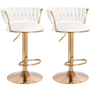 Modern Home Luxe Soho Contemporary Adjustable Height Counter/Bar Stool with 360° Rotation - 1 of 4