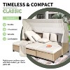 4-Piece UV-Resistant Resin Wicker Patio Set with Canopy, Cushions & Table – Compact for Small Spaces - Beige - 3 of 4