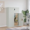 vidaXL File Cabinet Light grey Powder-coated steel Large Lockable wheels - 2 of 4