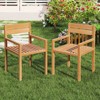 Costway 1/2/4 PCS Outdoor Teak Wood Chair Patio Dining Armchair with Slatted Seat & Backrest - 2 of 4