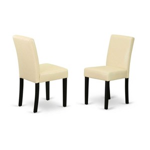 HomeStock 5-Piece Round Black and Cherry Finish Solid Wood Top Dining table with 4 Chairs - 1 of 4