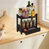 Sorbus 2-Tier Bamboo Counter Organizer with Drawer Bamboo for Vanity, Matcha Station, Bathroom Sink Organizer Countertop, Kitchen & Office Storage - 4 of 4