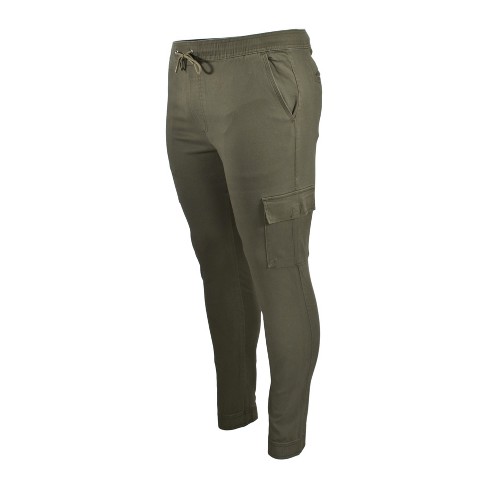 Stretch twill jogger trousers with large pockets