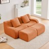 Aukfa Modular Teddy Fabric Sofa,Convertible Modular Sectional Sofa Set with 2 Ottomans, 2-Seats Soft Boneless Design for Living Room - 2 of 4