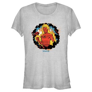 Juniors The Fantastic Four: First Steps Human Torch Fire Power T Shirt - 1 of 2