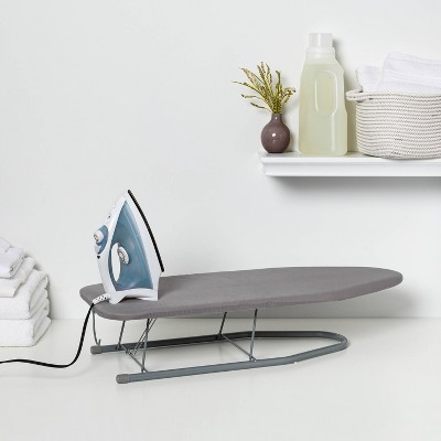 TABLE TOP IRON IRONING BOARD SPACE SAVING COMPACT PORTABLE LIGHT WEIGHT COVER 