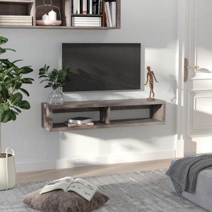 INFURNIC TV Stands and Consoles Wall Mounted TV Stand with Open Storage for Living Room and Home Office, Grey, 47.75"*11.75"*9.5" - 1 of 4