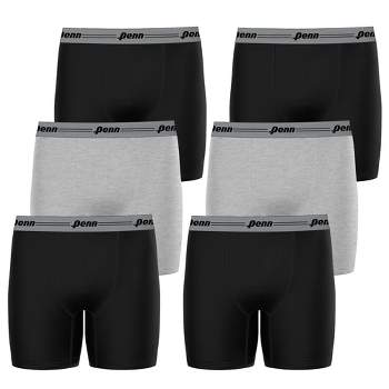 Penn Mens Boxer Performance Briefs Breathable Underwear for Men Value 6 Pack Active Performance Mens Underwear