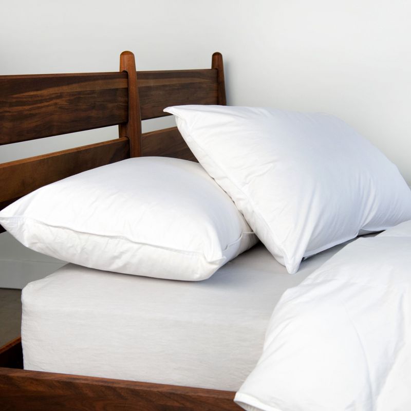 2 Pack Medium White Duck Feather & Down Bed Pillow | BOKSER HOME, 5 of 14