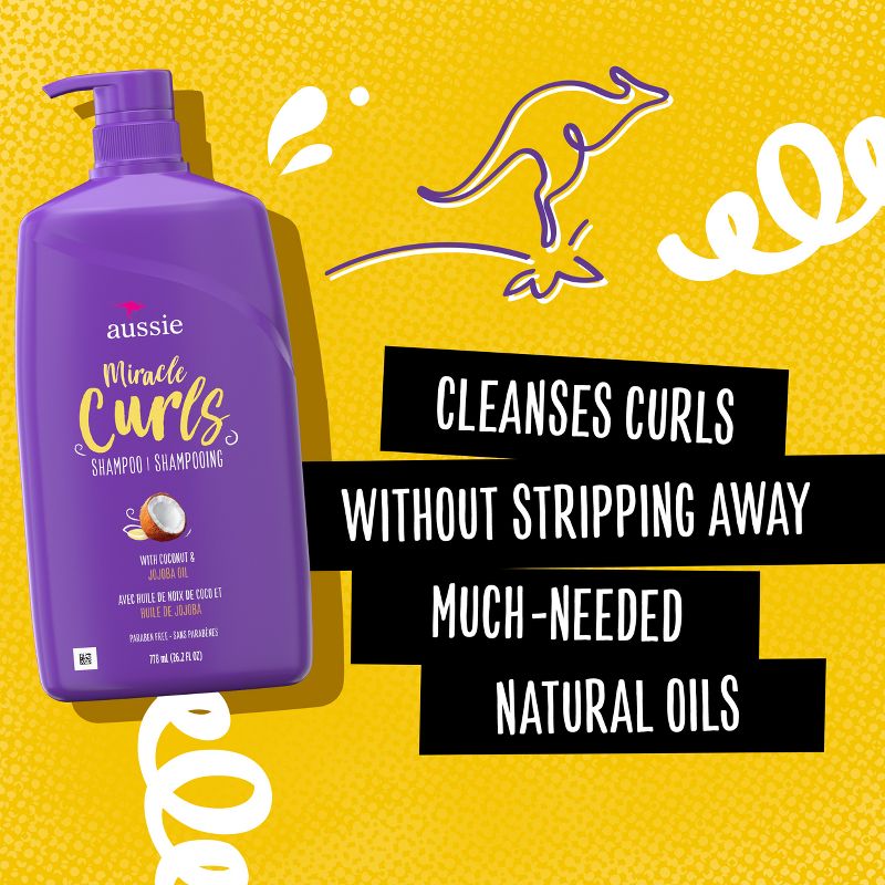 Aussie Miracle Curls with Coconut and Jojoba Paraben-Free Shampoo - 26.2 fl oz, 3 of 13