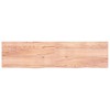 vidaXL Wall Shelf Light Brown 78.7 in.x19.7 in.x(0.8 in.-1.6 in.) Treated Solid Wood Oak - 4 of 4