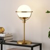 Hudson and Canal 21" Tall Globe and Stem Table Lamp with Glass Shade Brass/Clear: Metal Base, UL Listed, 60W Max - 4 of 4