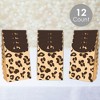 Big Dot of Happiness Leopard Print - Cheetah Gift Favor Bags - Party Goodie Boxes - Set of 12 - 2 of 4