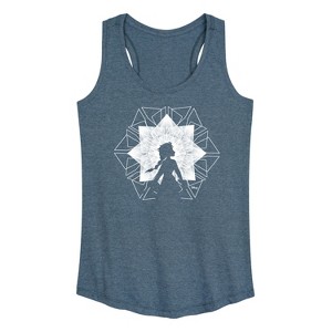 Women's - Frozen 2 - Elsa Snowflake Graphic Racerback Tank - 1 of 4