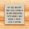 Slickblue Funny Alexa Wood Sign, Knotty Pine Material, Wall or Shelf Decor, Rustic Style, 7x7 Inches, Multiple Colors - 3 of 3