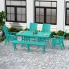 WestinTrends 6 Piece Outdoor Patio Dining Table and Armchair Dining Bench Set - 2 of 3