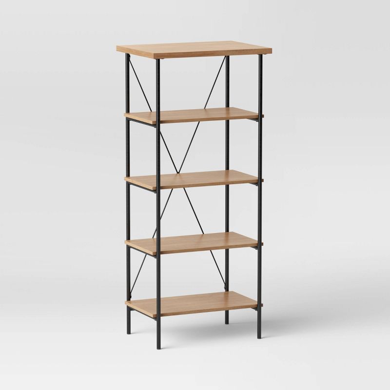 Mixed Material Media Tower Bookcase Natural - Room Essentials&#8482;, 1 of 10