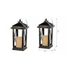 SEVOBAL Party Decorations and Accessories Set of 2 Menifee Lanterns with Distressed Black Finish for Home Decor, Antique Black, 11"*5.9"*11.8" - 4 of 4