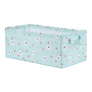 Unique Bargains Fabric Collapsible Spacious Capacity Storage Bins with Handles 19 x 11 x 8 Inch - 1 of 4