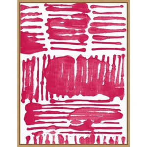 Amanti Art Custom Red Stripes I by Jodi Fuchs Canvas Wall Art Print Framed 18 x 24-in. - 1 of 4