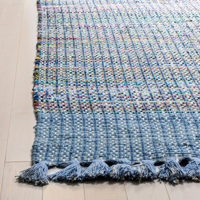 Coastal Breeze Montauk 5' x 8' Hand-Woven Cotton Area Rug in Blue/Multi