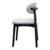 Sapphtopaz Modern Dining Chairs with Curved Back Cotton-Linen Upholstered Kitchen Chair with Wood Legs Armless Chair for Dining Room - 4 of 4