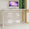 Racxily Kids & Adults Height-Adjustable Des–Hand-Crank Compact Study Desk,Multi-Purpose Home/Office Desk,Double-Column Stability, Minimalist Look - 3 of 4