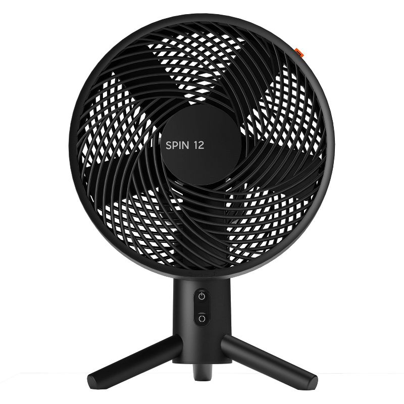 Sharper Image SPIN 12 Compact Oscillating Tabletop Fan with Remote Black, 5 of 6