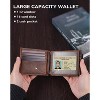 Paaaawaters Genuine Leather Wallet for Mens, Mens Bifold Wallet with 16 Card Holder 1 ID Window Gift for Him - 2 of 4