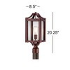 Franklin Iron Works Rockford Rustic Farmhouse Outdoor Post Light Bronze Iron 20 1/4" Clear Beveled Glass for Exterior Barn Deck House Porch Yard Patio - 4 of 4