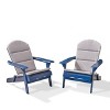 Christopher Knight Home Malibu Outdoor Acacia Wood Adirondack Chairs with Cushions (Set of 2) - 2 of 4
