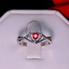 Christine Engagement Ring for Women Promise Heart Birthstone Cz Sterling Silver by Ginger Lyne - 2 of 4