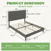 AMERLIFE Upholstered Bed Frame with 47.3" Adjustable Headboard - 2 of 4