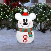 Disney Lighted Blow Mold Outdoor Decor Stylized Mickey Mouse Snowman 24" Disney, Multi - 2 of 4