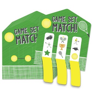 Big Dot of Happiness You Got Served - Tennis - Baby Shower or Tennis Ball Birthday Party Game Pickle Cards - Pull Tabs 3-in-a-Row - Set of 12 - 1 of 4