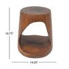 Round Outdoor End Tables, Wood-Effect MGO Outdoor Side Table, Hollow Base Patio End Table for Outside or Indoor Use -Christopher Knight Home - 2 of 4