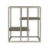 Syemin End Tables Two-tier Storage Shelf Small Side Table Tall Nightstand for Living Room End Table with Shelf for Small Space, Brown, 22"*24"*24" - 4 of 4
