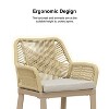 PURPLE LEAF Outdoor Rattan Bar Stools Set of 2 Modern Boho Aluminum Patio Bar Height Chair with Cushion for Garden Outdoor and Indoor - 2 of 4