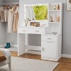CAVINAS Smart Mirror Design Desk with Drawers with 4 Drawers Makeup Vanity Desk Rectangular Small Vanity Desk for Bedroom - 2 of 4