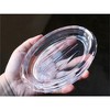 Aoibox Oval Glass Soap Dish for Bathroom Countertop, Shower, Kitchen Sink, Heavy Bar Soap Holder with Raised Ridges, Transparent - 3 of 4