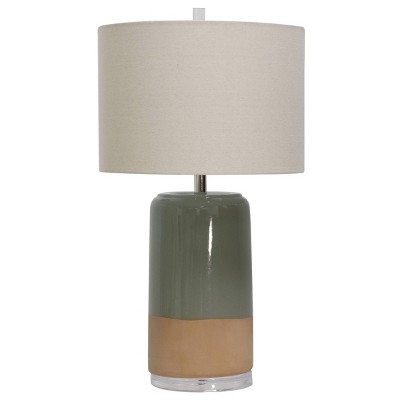 Bay St. Louis Ceramic Table Lamp with Fabric Shade Cream - StyleCraft