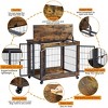 Furniture Style Dog Crate End Table,Double Doors Wooden Wire Dog Kennel with Pet Bed,Decorative Pet Crate Dog House Indoor for Small Medium Dog - 3 of 4