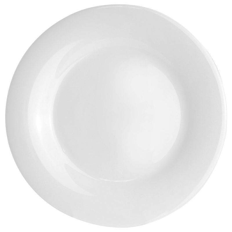 Gibson Ultra Farthington 4 Piece Tempered Opal Glass Dinner Plate Set in White, 5 of 7
