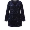 Women's Plus Size Sequin Neptune Dress - navy | CITY CHIC - 4 of 4