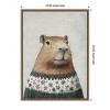 Amanti Art Capybara in Winter Snowflake Sweater by The Creative Bunch Studio Canvas Art Framed - 3 of 4